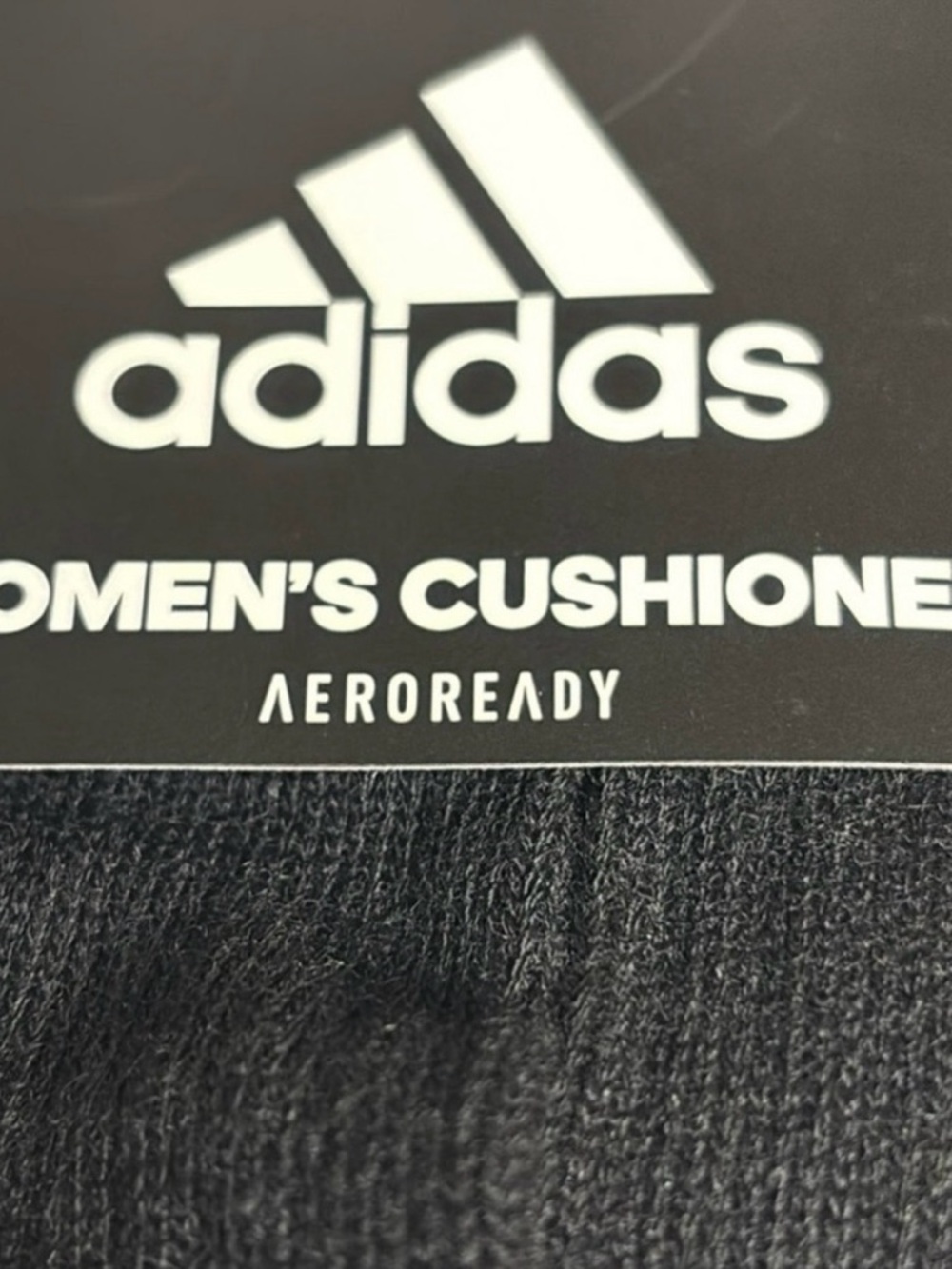 New Adidas Socks Women’s 6 Pair Black Cushioned Aeroready Crew Casual Activewear - Picture 7 of 13
